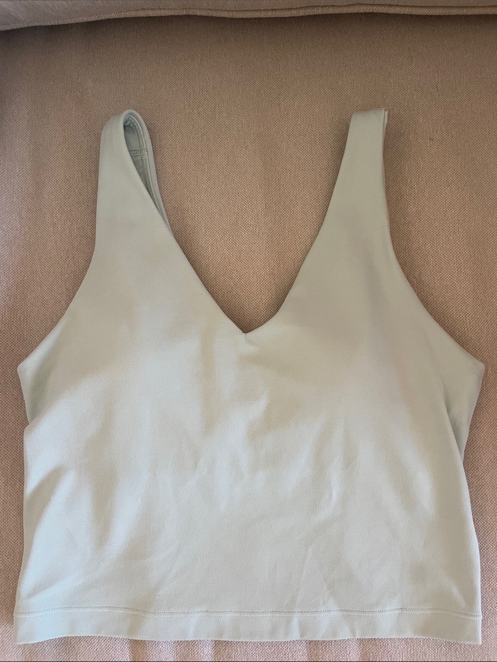 Athleta Transcend V-Neck Cropped Bra in Light Sage SIZE S - Picture 2 of 9